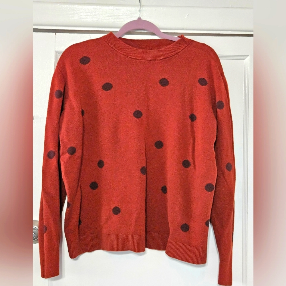 Orange Polk-dot sweater